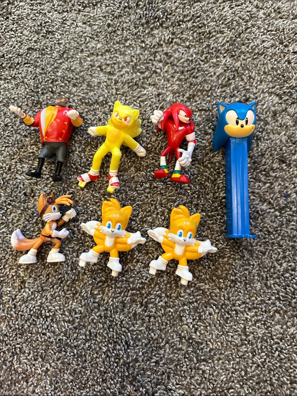 Random Sonic toys and pez dispenser